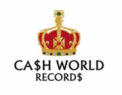 CA$H WORLD RECORD$ Logo (USPTO, 31.01.2018)