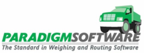 PARADIGMSOFTWARE THE STANDARD IN WEIGHING AND ROUTING SOFTWARE Logo (USPTO, 05/03/2019)