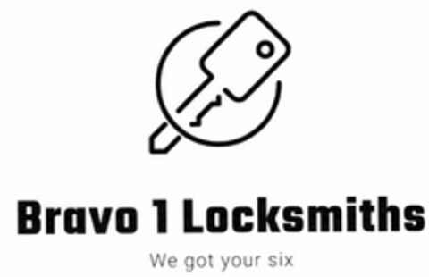 BRAVO 1 LOCKSMITHS WE GOT YOUR SIX Logo (USPTO, 29.10.2019)