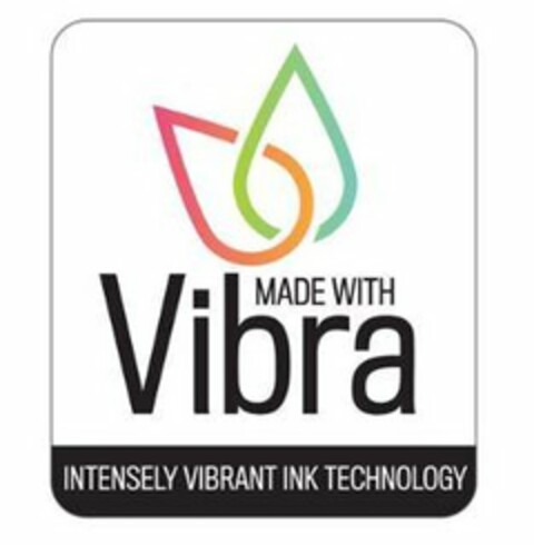 MADE WITH VIBRA INTENSELY VIBRANT INK TECHNOLOGY Logo (USPTO, 02/18/2020)