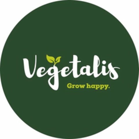 VEGETALIS GROW HAPPY. Logo (USPTO, 08.06.2020)