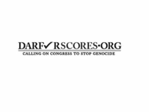 DARFURSCORES.ORG CALLING ON CONGRESS TO STOP GENOCIDE Logo (USPTO, 01.04.2009)