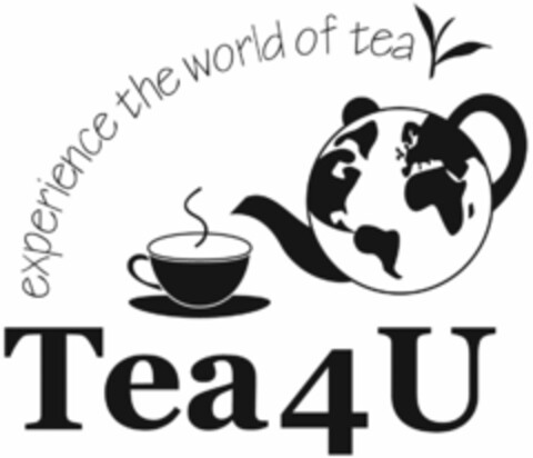 TEA 4 U EXPERIENCE THE WORLD OF TEA Logo (USPTO, 07/24/2009)
