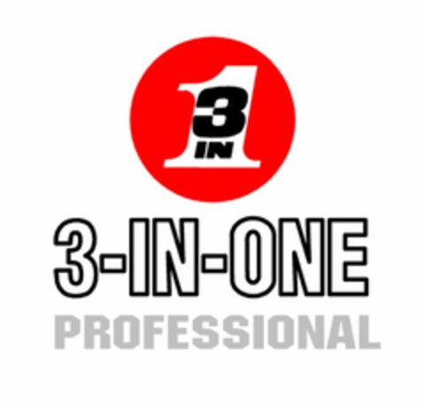 3 IN 1 3-IN-ONE PROFESSIONAL Logo (USPTO, 31.03.2011)