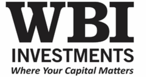 WBI INVESTMENTS WHERE YOUR CAPITAL MATTERS Logo (USPTO, 23.08.2013)