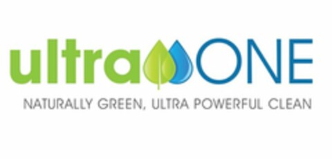 ULTRA ONE NATURALLY GREEN, ULTRA POWERFUL CLEAN Logo (USPTO, 09.09.2014)