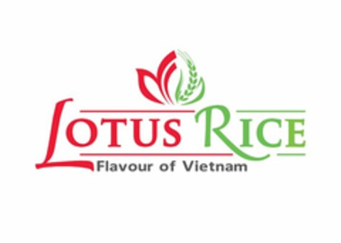 LOTUS RICE FLAVOUR OF VIETNAM Logo (USPTO, 15.12.2015)