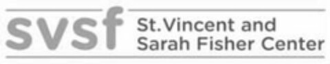 SVSF ST. VINCENT AND SARAH FISHER CENTER Logo (USPTO, 13.10.2016)