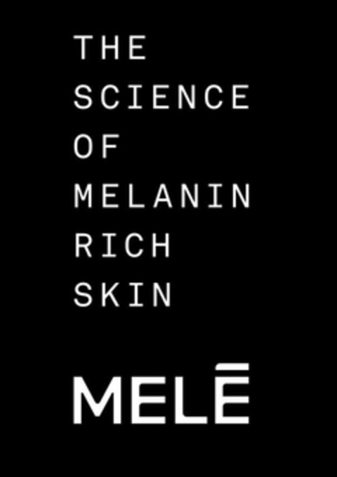 THE SCIENCE OF MELANIN RICH SKIN MELE Logo (USPTO, 04/04/2019)