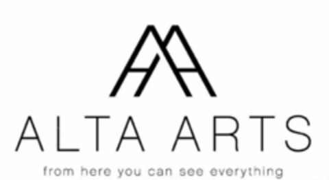 AA ALTA ARTS FROM HERE YOU CAN SEE EVERYTHING Logo (USPTO, 04/02/2020)