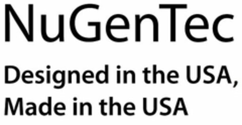 NUGENTEC DESIGNED IN THE USA, MADE IN THE USA Logo (USPTO, 04/15/2020)