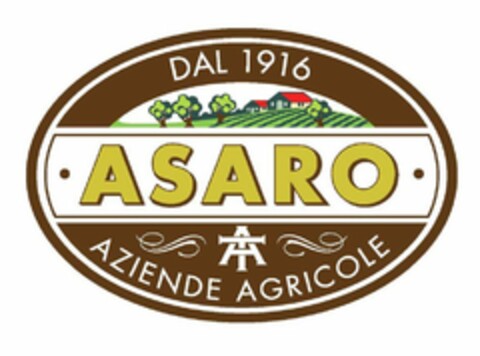 DAL 1916 · ASARO · AT AZIENDE AGRICOLE Logo (USPTO, 07/13/2020)