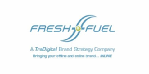 F FRESH FUEL A TRADIGITAL BRAND ACTION COMPANY BRINGING YOUR OFFLINE AND ONLINE BRAND... INLINE Logo (USPTO, 31.12.2008)