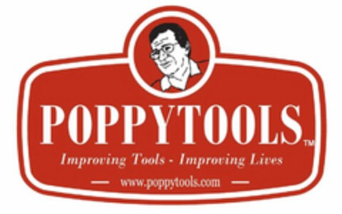 POPPYTOOLS IMPROVING TOOLS - IMPROVING LIVES - WWW.POPPYTOOLS.COM - Logo (USPTO, 10/19/2009)