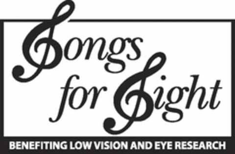 SONGS FOR SIGHT BENEFITING LOW VISION AND EYE RESEARCH Logo (USPTO, 06/10/2010)