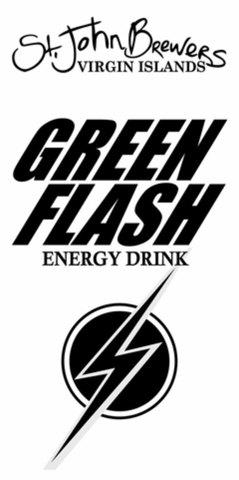 ST. JOHN BREWERS VIRGIN ISLANDS GREEN FLASH ENERGY DRINK Logo (USPTO, 02/18/2011)