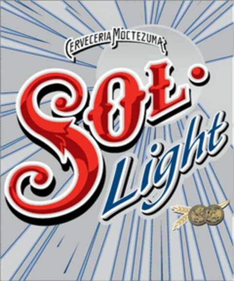 CERVECERIA MOCTEZUMA SOL LIGHT Logo (USPTO, 14.03.2012)