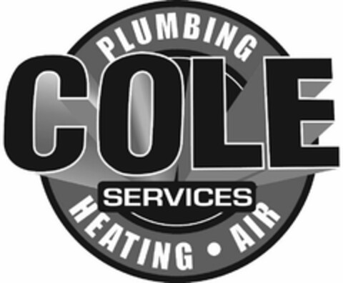 COLE SERVICES PLUMBING HEATING · AIR Logo (USPTO, 08/08/2012)