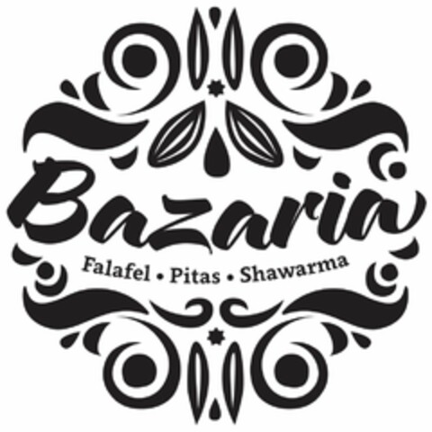 BAZARIA FALAFEL· PITAS· SHAWARMA Logo (USPTO, 10.12.2013)