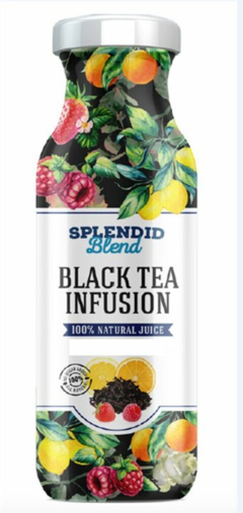 SPLENDID BLEND BLACK TEA INFUSION 100% NATURAL JUICE Logo (USPTO, 21.03.2016)