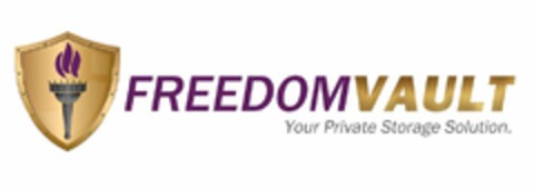 FREEDOMVAULT YOUR PRIVATE STORAGE SOLUTION. Logo (USPTO, 28.03.2017)