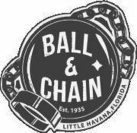 BALL & CHAIN EST. 1935 LITTLE HAVANA, FLORIDA Logo (USPTO, 22.01.2018)