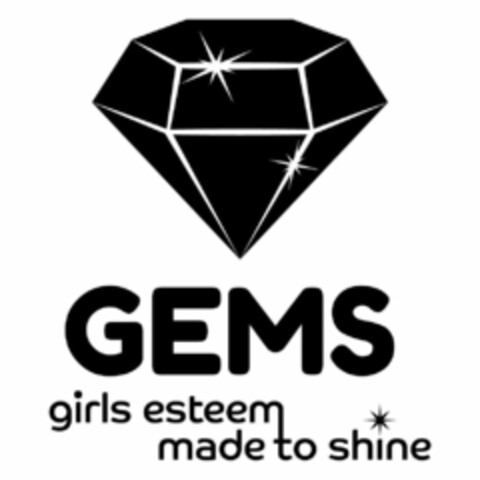 GEMS GIRLS ESTEEM MADE TO SHINE Logo (USPTO, 03/30/2018)