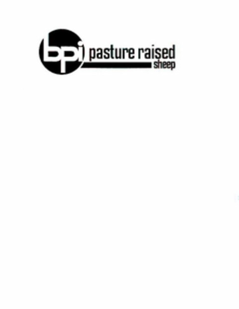 BPI PASTURE RAISED SHEEP Logo (USPTO, 25.03.2009)