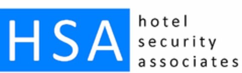 HSA HOTEL SECURITY ASSOCIATES Logo (USPTO, 13.11.2009)