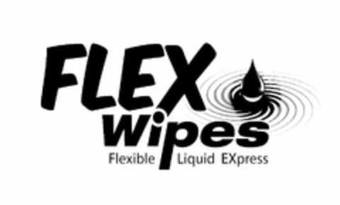 FLEX WIPES FLEXIBLE LIQUID EXPRESS Logo (USPTO, 10/27/2010)