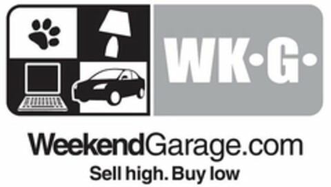 WK G WEEKENDGARAGE.COM SELL HIGH. BUY LOW Logo (USPTO, 18.07.2011)