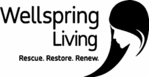 WELLSPRING LIVING RESCUE. RESTORE. RENEW. Logo (USPTO, 03.05.2012)