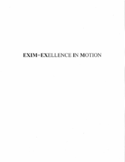 EXIM=EXELLENCE IN MOTION Logo (USPTO, 11/10/2013)