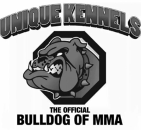 UNIQUE KENNELS THE OFFICIAL BULLDOG OF MMA Logo (USPTO, 02/04/2015)