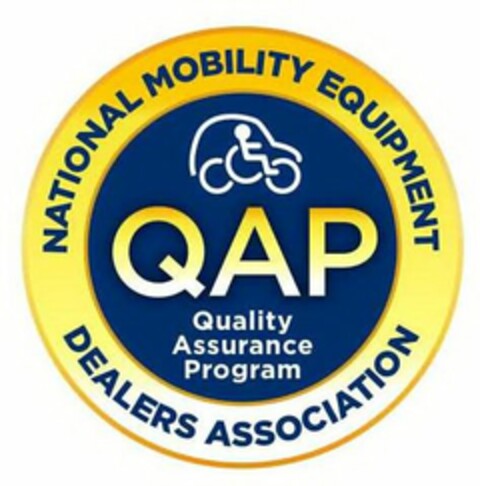 NATIONAL MOBILITY EQUIPMENT DEALERS ASSOCIATION QAP QUALITY ASSURANCE PROGRAM Logo (USPTO, 26.03.2015)