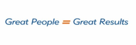 GREAT PEOPLE = GREAT RESULTS Logo (USPTO, 04.09.2015)