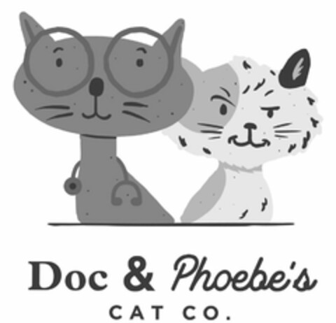 DOC & PHOEBE'S CAT CO. Logo (USPTO, 09/11/2017)