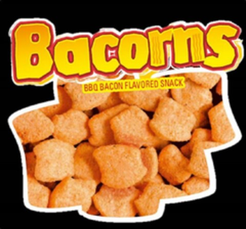 BACORNS BBQ BACON FLAVORED SNACK Logo (USPTO, 02.03.2018)