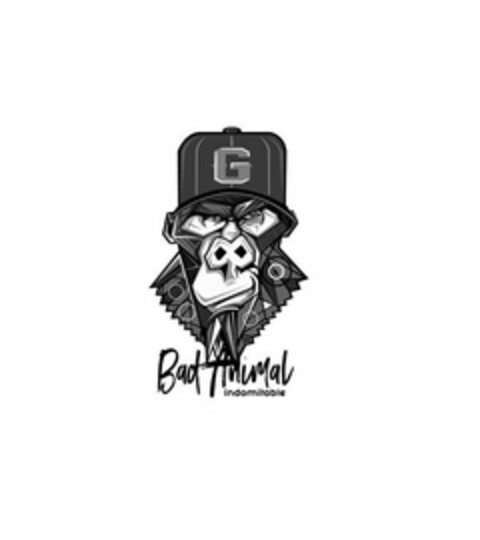 G BAD ANIMAL INDOMITABLE Logo (USPTO, 19.09.2018)