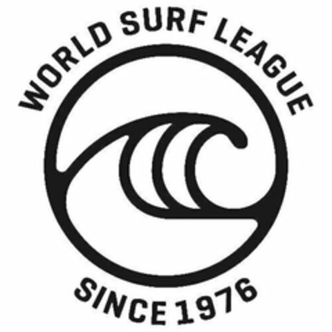 WORLD SURF LEAGUE SINCE 1976 Logo (USPTO, 10/01/2018)