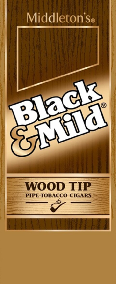 MIDDLETON'S BLACK & MILD WOOD TIP PIPE-TOBACCO CIGARS Logo (USPTO, 09.01.2009)