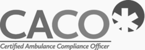 CACO CERTIFIED AMBULANCE COMPLIANCE OFFICER Logo (USPTO, 21.09.2015)