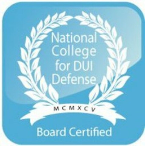 NATIONAL COLLEGE FOR DUI DEFENSE MCMXCV BOARD CERTIFIED Logo (USPTO, 11.12.2010)