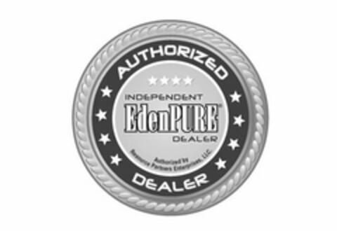 INDEPENDENT EDENPURE DEALER AUTHORIZED DEALER AUTHORIZED BY RESOURCE PARTNERS ENTERPRISES, LLC. Logo (USPTO, 23.06.2011)