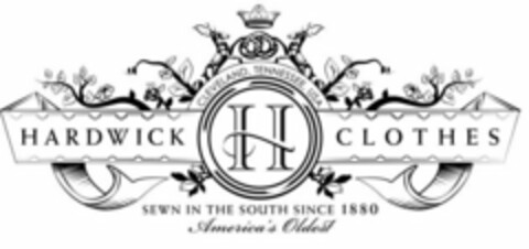 H HARDWICK CLOTHES SEWN IN THE SOUTH SINCE 1880 AMERICA'S OLDEST CLEVELAND, TENNESSEE USA Logo (USPTO, 29.10.2014)