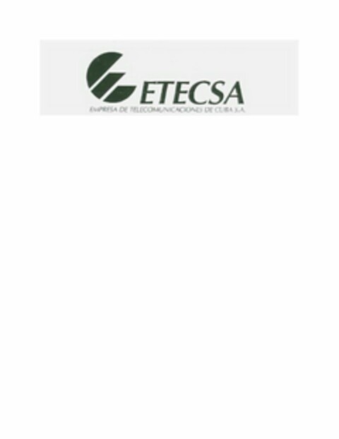 ETECSA EMPRESA DE TELECOMUNICACIONES DE CUBA S.A. Logo (USPTO, 30.10.2015)