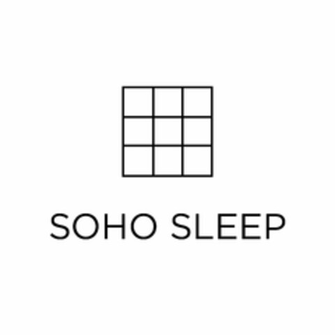 SOHO SLEEP Logo (USPTO, 07/12/2018)