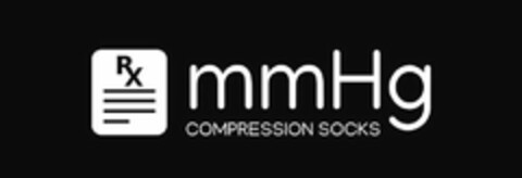 RX MMHG COMPRESSION SOCKS Logo (USPTO, 06.12.2018)