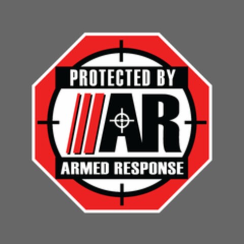 PROTECTED BY AR ARMED RESPONSE Logo (USPTO, 03.04.2020)