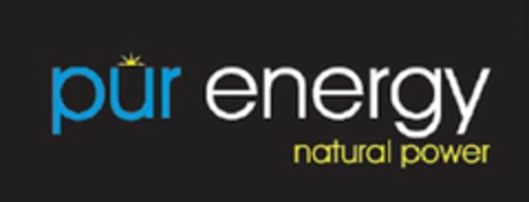 PUR ENERGY NATURAL POWER Logo (USPTO, 26.03.2010)